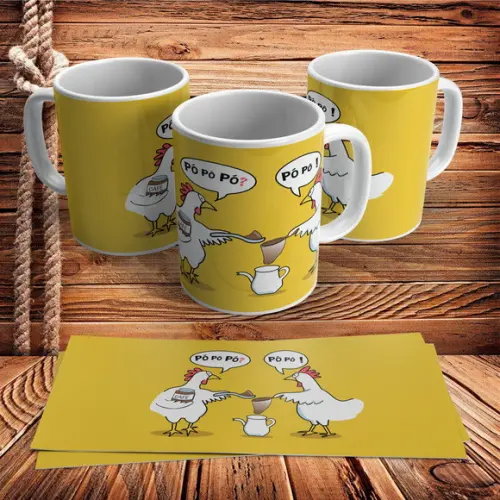 Caneca Personalizada Galinhas Pó Pô Pô Pó Pô