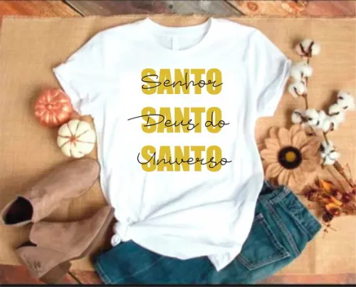 Camiseta Gospel Santo Santo Santo