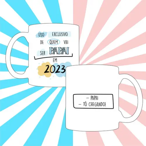 Caneca de Uso Exclusivo de Quem Vai Ser Papai em 2025