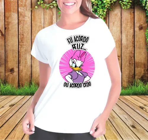 Camiseta Eu Acordo Feliz ou Acordo Cedo #1