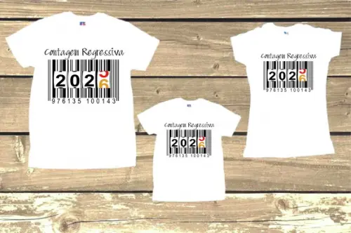 Trio de Camisetas Contagem Regressiva 2026