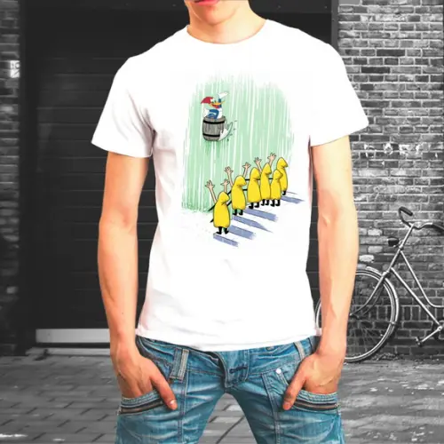 Camiseta Pica Pau Descendo as Cataratas do Niagra