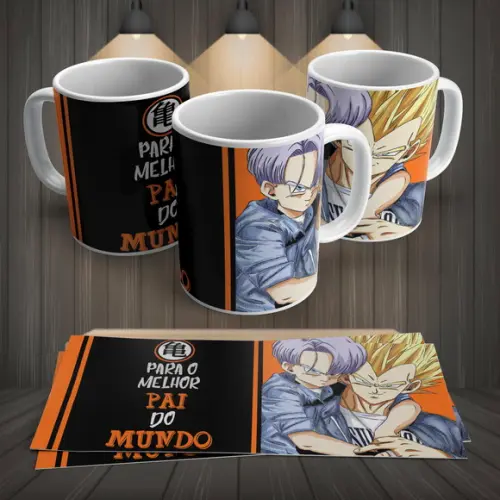 Caneca Dragon Ball Melhor Pai do Mundo
