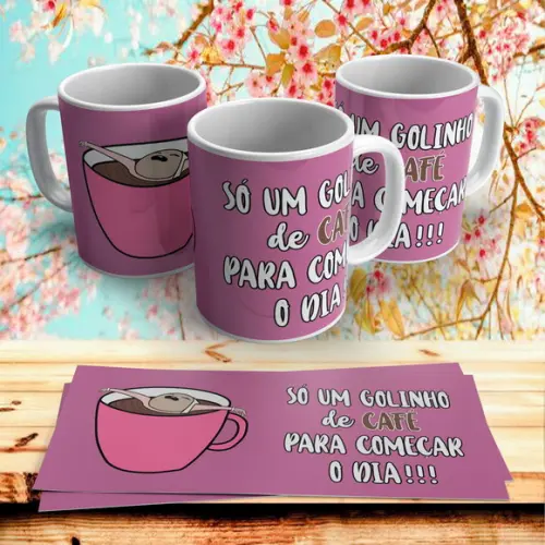 Caneca Só Um Golinho de Café para Começar o Dia