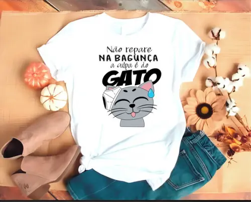 Camiseta Gato Bagunceiro