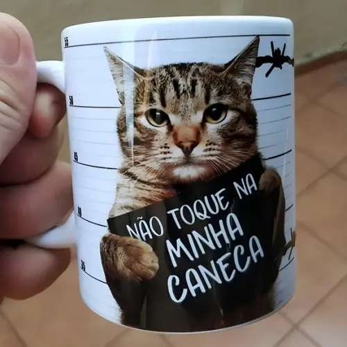Caneca Gato Não Toque na Minha Caneca