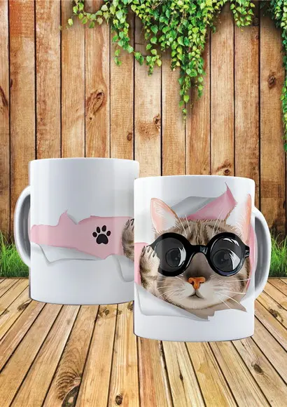 Caneca Gato Estiloso