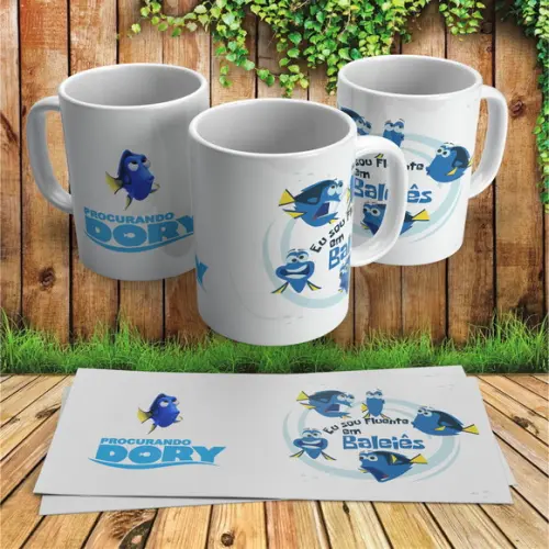 Caneca Procurando Dory Sou Fluente em Baleiês