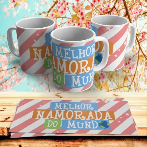 Caneca Dia dos Namorados Melhor namorada do Mundo