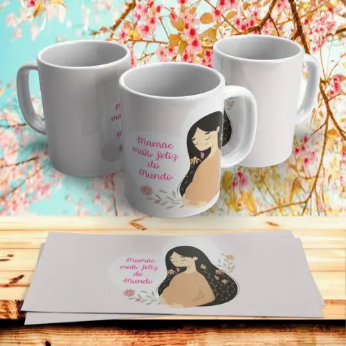 Caneca Dia das Mães Mamãe Gestante #3