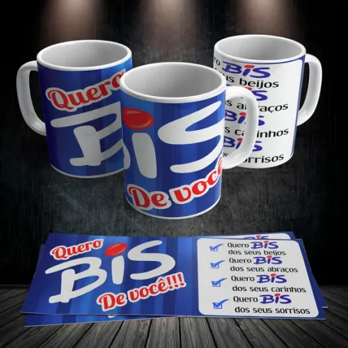 Caneca Chocolate Bis Quero Bis de Você