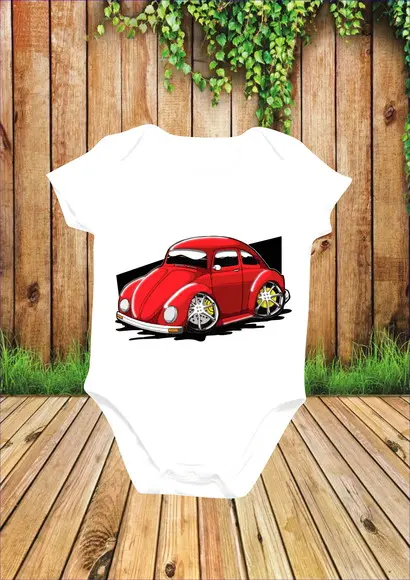 Body para Bebe Fusca Vermelho Turbinado