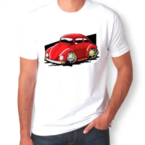 Camiseta Fusca Vermelho Turbinado