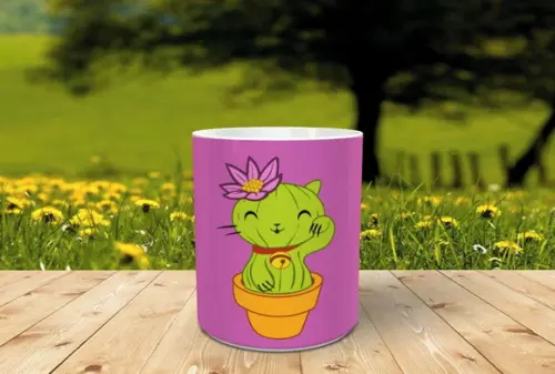 Caneca Gatinho Cacto