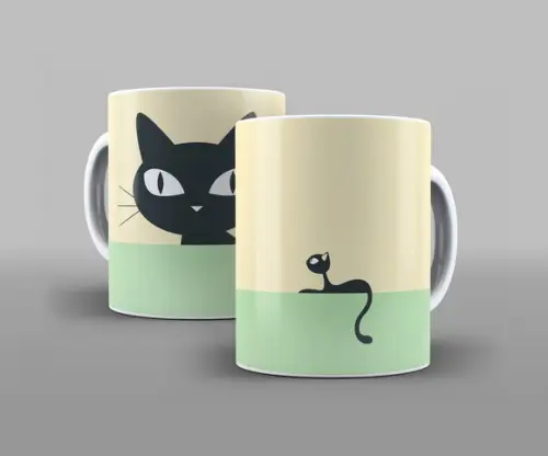 Caneca Gatinho Preto