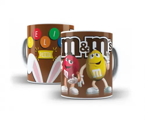 Caneca M&m Feliz Pascoa