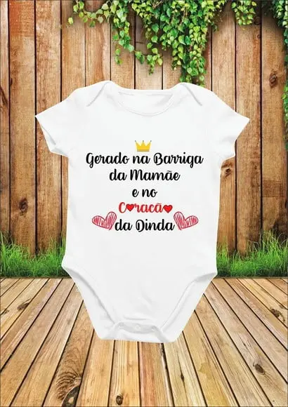 Body para Bebe Gerado na barriga da Mamãe e no coração