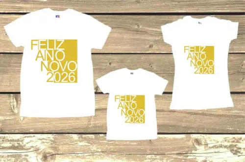 Kit 3 Camisetas Feliz Ano Novo 2026