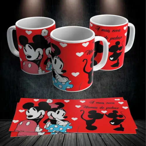 Caneca Minnie Gestante " a Mais Nova Mamãe do Pedaço"