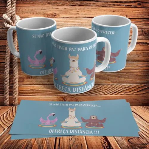 Caneca Se Não Tem Paz Para Oferecer .. Ofereça Distancia !!!