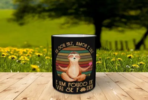 Caneca Eu sou Paz e Amor e um pouco de vai se F... #2