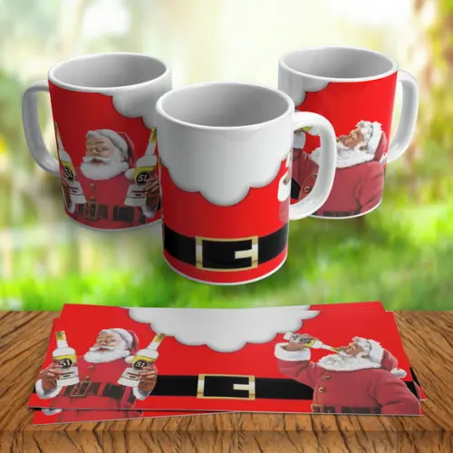 Caneca Papai Noel Bebendo