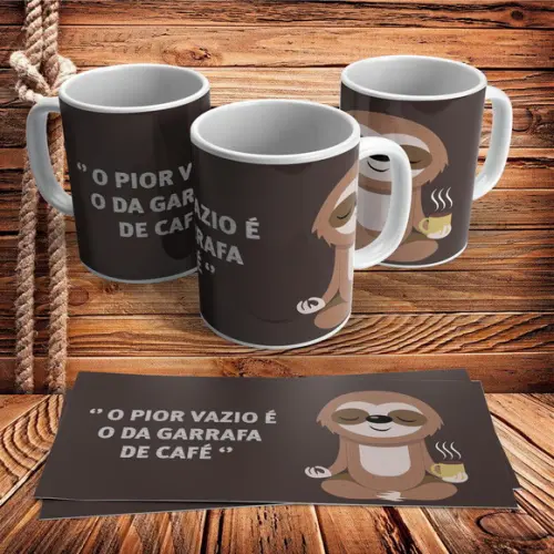 Caneca O Pior Vazio É O Da Garrafa De Café