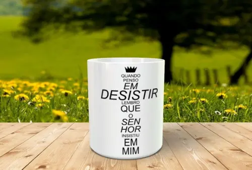 Caneca Gospel Quando Penso em Desistir