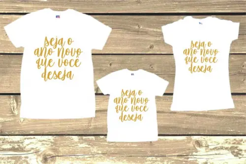 Kit 3 Camisetas Personalizadas Ano Novo 2025