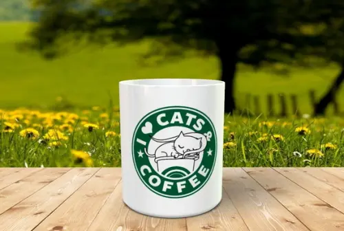 Caneca Love Cats And Coffee