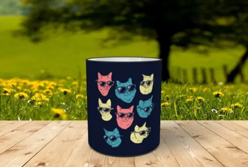 Caneca Gatos de Óculos