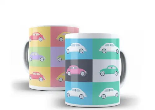 Caneca Fusca Colorida