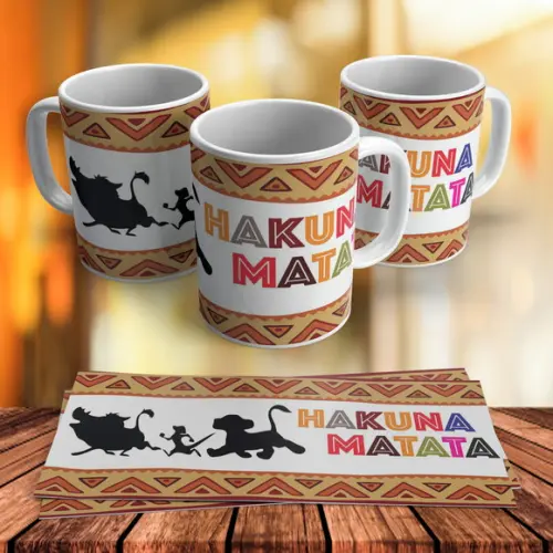 Caneca Hakuna Matata ( O Rei Leão)