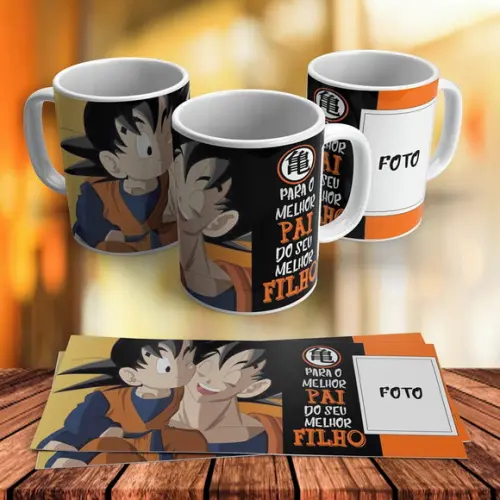 Caneca Dia Dos Pais Dragon Ball ( Goku Melhor Pai )