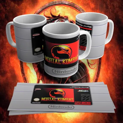 Caneca Cartucho Snes Mortal Kombat