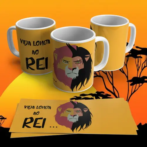 Caneca “Simba x Scar – Vida longa ao Rei”