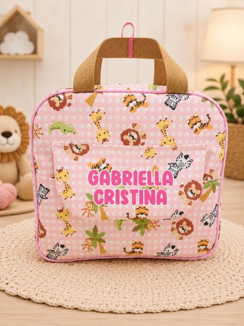 Bolsa para Bebê Safári Rosa