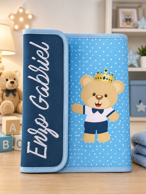 Capa Porta Documentos do Bebê Urso Príncipe