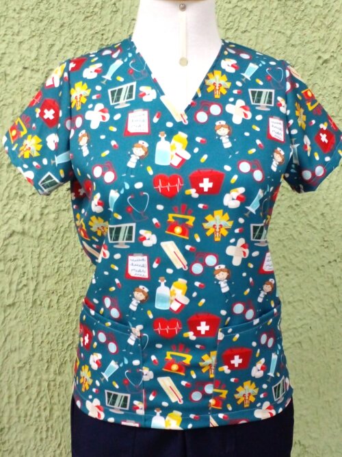 Scrub Materiais Enfermagem com 2 Bolsos