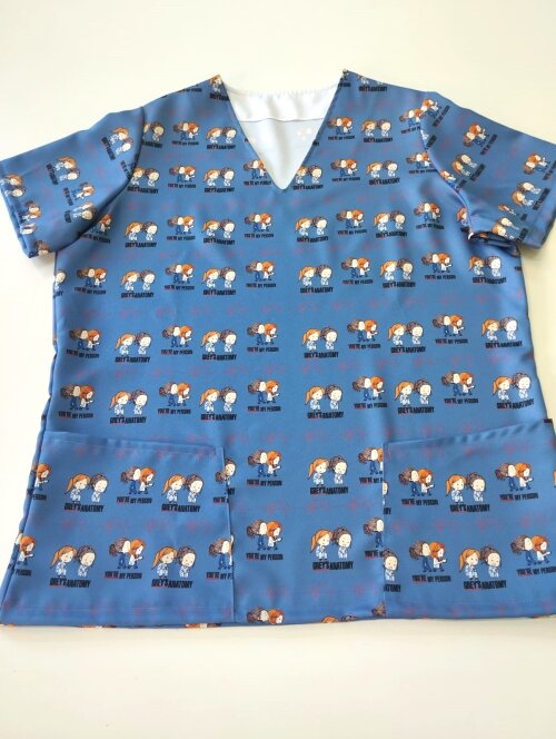 Scrub Cirúrgico Pijama Hospitalar c/ 2 Bolsos Grey's Anatomy