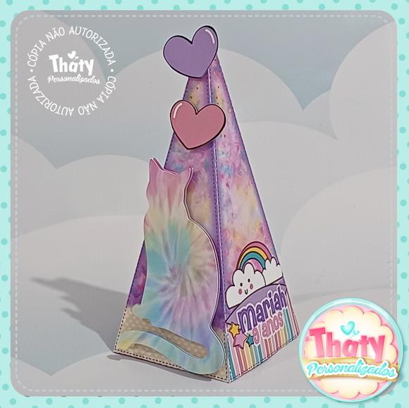 Caixa Pirâmide Tie Dye