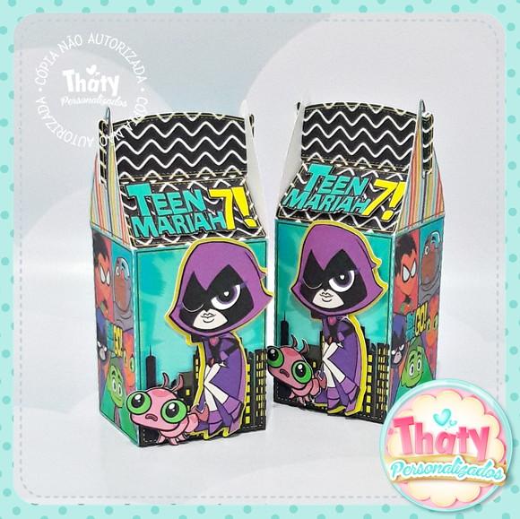 Caixa Milk Retangular Ravena (teen Titans Go! )