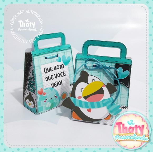 Caixa Sacolinha - Festa Pinguim