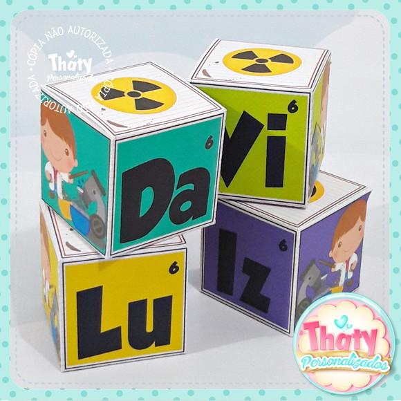 Caixa Cubo Mini Cientista