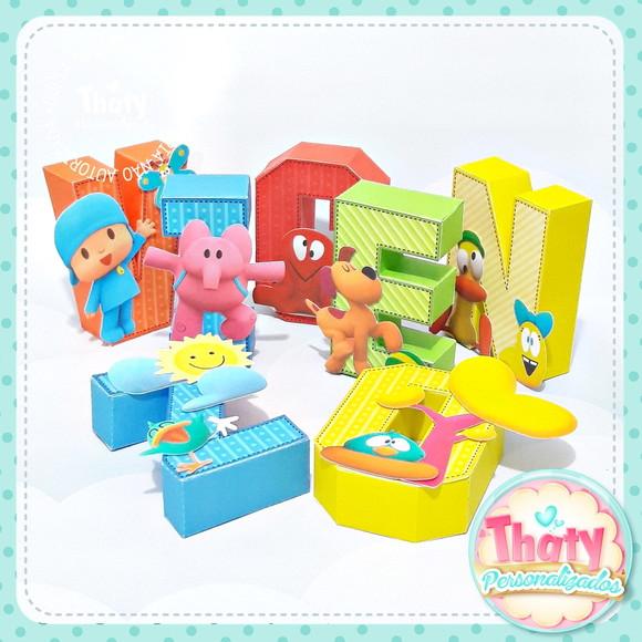Letras 3d - Pocoyo