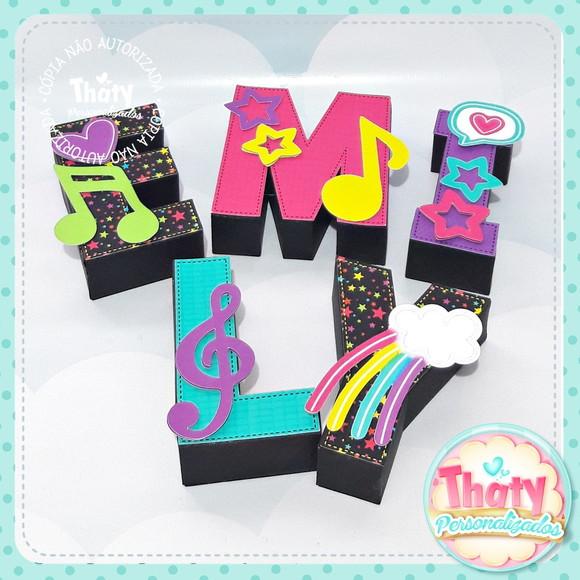 Letras 3d - Festa Neon