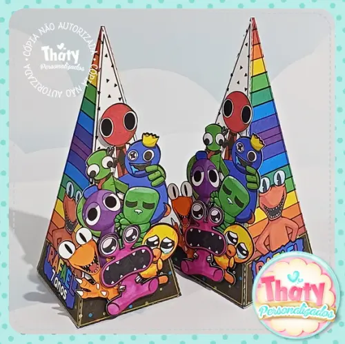 Caixa Pirâmide Rainbow Friends