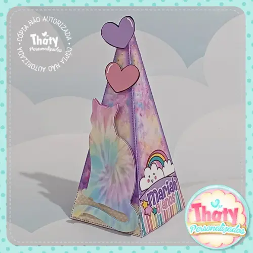 Caixa Pirâmide Tie Dye