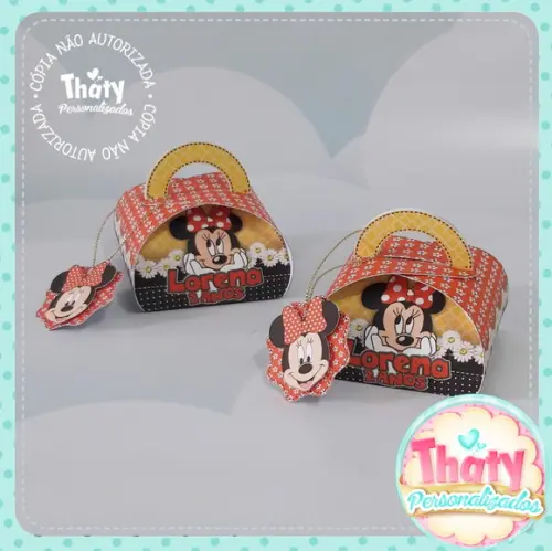Porta Bombom Minnie Vermelha