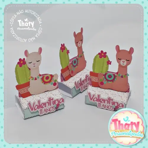 Porta Chocolate Duplo - Lhamas